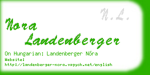 nora landenberger business card